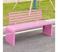 Bancos Exteriores curvos de Hierro Puro Fabricados en Hierro Puro de Alta calidads ofrecen una Gran Durabilidad No es Necesario Realizar Ninguna instalación(Pinks,150cm/59in)