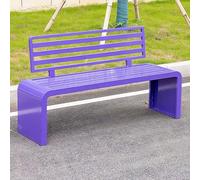 Bancos Exteriores curvos de Hierro Puro Fabricados en Hierro Puro de Alta calidads ofrecen una Gran Durabilidad No es Necesario Realizar Ninguna instalación(Purple,100cm/39in)