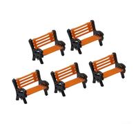 Bancos modelo de 5 unidades para exhibiciones de tren y decoración de jardín, perfectos para accesorios en miniatura
