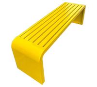 Bancos Públicos De Hierro para Parques Bancos De Jardín En Patios Exteriores Asientos En Áreas De Descanso De Centros Comerciales(Yellow)