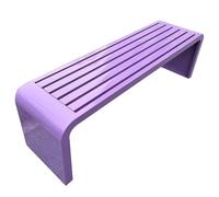 Bancos Públicos De Hierro para Parques Bancos De Jardín En Patios Exteriores Asientos En Áreas De Descanso De Centros Comerciales(Purple)