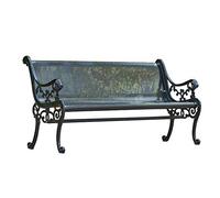 Bancs de Parc en fonte métallique, bancs en Maille métallique Pour terrasses de Jardin extérieures, chaises de meubles décoratifs de Jardin Avec dossier et accoudoirs, pour terrazse, patios et ba