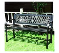 Bancs d'exté- Banc de Parc Banc de Jardin Bancs d'arrière-Cour Banc de Jardin Bancs d'exté- en métal Avec dossier Chaise à Cadre en Acier en fonte Pour Patio, Parc, Cour, Porche