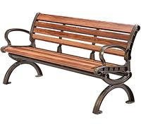 Bancs d'exté- Banc de Parc d'extérieur, Banc de Parc Extérieur, 3 Places Avec Cadre en Aluminio Moulé Resistant à la Corrosion, Banc de Jardin à Lattes en Carbone (Couleur : Orange) (MARR