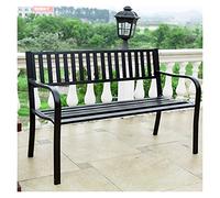 Bancs d'exté- Banc de Parc extérieur, Banc de Parc extérieur, Chaise Longue, Cadre en fonte d'acier, siège arrière de Jardin en métal, Banc exté- en fer forgé Avec accoudoirs (D sans
