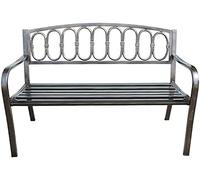 Bancs d'exté- Banc de Parc extérieur, Banc de Parc extérieur, Chaise Longue, Cadre en fonte d'acier, siège arrière de Jardin en métal, Banc exté- en fer forgé Avec accoudoirs (D sans