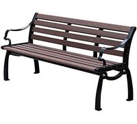 Bancs d'exté- Banc de Parc extérieur, terrasse extérieure, Banc de Jardin, Chaise de Parc, Cadre en Bois massif anticorrosion et fonte d'aluminio, Chaise de Porche résistante aux intempérie