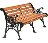 Bancs d'extérieur, Banc de Parc, Banc de Jardin, bancs d'arrière-Cour, bancs de Jardin exté-en Bois massif, bancs de terrasse Avec Cadre en fonte antiruille, meubles de Patio Avec dossiers e
