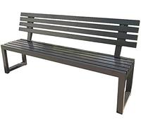 Bancs d'extérieur, Banc de Parc, Banc de Jardin, Terrazse, Parc, Banc d'exté2-3 lugares, chaise longue en métal, meubles résistants aux intempéries, chaise de porche (dossier noir 149,9 cm)