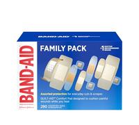 Band-Aid Marca esparadrapo familia paquete de la variedad, sheer claras y vendajes, tamaños surtidos, 280 ct