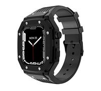 Band Case Series 8 45 mm Bracelet de montre en silicone + en acier inoxydable 45 mm 44 mm 42 mm Cadre en métal Modification Mod Kit