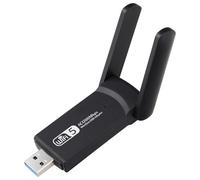 Band USB Wi-Fi Adapter, 1200Mbps Wireless Network Dongle with 2.4G/5.8G Signal, High-Speed USB 3.0 Plug, External Antenna for PC Laptop Desktop Internet Access, Fast Ethernet Alternative