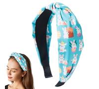 Banda ancha de Pascua, banda de buena Pascua,Decoraciones para diademas estampadas anudadas para mujer | Elegante y linda banda de Pascua primaveral para vacaciones, citas, viajes, bailes, fe
