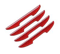 Banda Anti-Golpes Puerta Pegatinas De Barra Protectora Anticolisión para Borde Puerta Coche Cinta Fibra Carbono para El Cuerpo 4 Uds Silicona(Red)