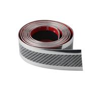 Banda Anti-Golpes Puerta Protector De Alféizar Puerta Antiarañazos para Coche Pegatinas Goma Tira Fibra Carbono Protección Umbral Pegatina Película Silicona(Silver)