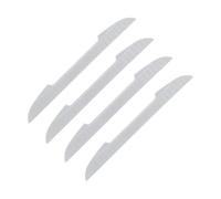 Banda Anti-Golpes Puerta Tira Protectora Puerta Lateral Coche Protector Raspado Protectores Parachoques Cubierta Manija Pegatina 3D 4 Uds Silicona(White)