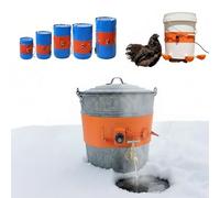 Banda Calefactora de Silicono con Termostato para Cubos, Tuberías y Tanques Anticongelante, para Agua de Bebedero y Agua Caliente Hogar en Invierno(8gal/30L 90 * 25CM)