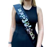 Banda con purpurina «In My 20s/30s/40s/50s/60s/70s/80s/90s Era» Taylor Birthday Swift Party Girl Occasion In My Birthday Era, regalo de regalo (20S, negro)