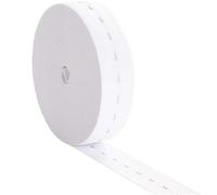 banda de agrupación Banda elástica de costura con parte posterior plana, bandas elásticas 2/5 m ojales, cinturón cordón elástico punto en carrete, 1 pieza(White,2M*15MM)