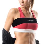 Banda de apoyo para el pecho, sin rebote, correa ajustable extra deportiva, banda estabilizadora - Negro - S/M