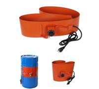 Banda de barril cubo con calentador tambor, correa calefactora aceite caucho silicona termostato ajustable for 20L-200L(Knob Control,100L 1200 * 300mm 1800W)