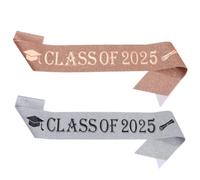 Banda de boda personalizada, banda personalizada para cumpleaños, baby shower, estola de graduación, decoración de fiesta, regalo de clase de 2026 (10 unidades)