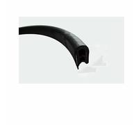Banda de borde en U de 5 m para puerta de coche, tira protectora decorativa para marco en U, tira antichoque, tira de sellado de goma para decoración de coche, color negro, 10 x 7 mm, 5 m