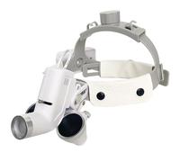 Banda de Cabeza Lupas Dentales con Luz, 2.5X/3.5X Gafas Dentales, con Diseño Avanzado de Enfriamiento, para Examen Dental, Laboratorio(3.5X)
