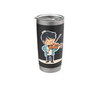 Banda de Conciertos para Niños Violín Boy Comic Style Vaso térmico de acero inoxidable de doble pared