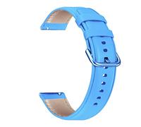 Banda de cuero genuino de 20 mm compatible con Sams-Pung Galaxy Watch Active 2 Smart Watch Active2 40 mm 44 mm (Color : Sky Blue, Size : 20mm)
