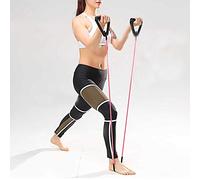 Banda de Ejercicio de Resistencia, Banda de Goma elástica Cuerda de Entrenamiento Tubo de Entrenamiento Fitness, con Asas cómodas, Ligero, Entrenamiento de Fuerza, Tonificación Muscular(Rojo)