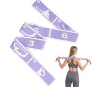 Banda De Estiramiento - Elástica 85x4cm | Banda De Resistencia De Asanas | Correa De Yoga Para Entrenamiento De Flexibilidad, Pilates, Fisioterapia, Entrenamiento En Casa, Ejercicio En El Gimnasio Y U