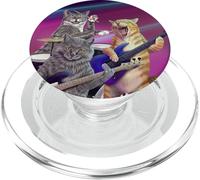 Banda de Gato- Rock Kitties en bajo, Guitarra y batería PopSockets PopGrip para MagSafe