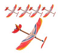 Banda de goma genérica Powered Glider - Rubber Band Airplane | Kids Flying Glider Toy | 5PCS Sturdy Hand-Thrown Airplane | Model Airplanes Toys for Throwing Fun, Outdoor Garden Play