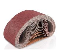 Banda De Lija Correas de lijado circonia roja, 12 Uds., 75x533mm, 80, 120, 180, 240, 400, lijadora alúmina grano mixto, juego correas, accesorios herramientas abrasivas