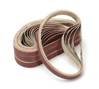 Banda De Lijado 50 unids/set bandas de lijado bandas abrasivas for lijadoras de 10x330mm lijadoras de correa lijadora herramientas abrasivas Pulido de metales blandos de madera.(10pcs 100Grit)