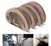 Banda De Lijado 50 unids/set bandas de lijado bandas abrasivas for lijadoras de 10x330mm lijadoras de correa lijadora herramientas abrasivas Pulido de metales blandos de madera.(80)