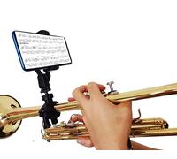 Banda de marcha ajustable para trompeta, oboe y clarinete. Monta tu teléfono de forma segura en instrumentos musicales, lee fácilmente partituras en PDF, toma videos, clip de música de apertura máxima