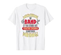 Banda de música si te destacas, estás Haciendo Algo Mal Camiseta gráfica económica, Hombre, Blanco, S