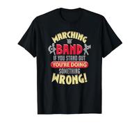 Banda de música si te destacas, estás Haciendo Algo Mal Camiseta gráfica económica, Hombre, Negro, S