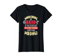 Banda de música si te destacas, estás Haciendo Algo Mal Camiseta gráfica económica, Mujer, Negro, S