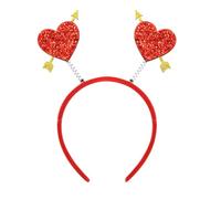 Banda De Pelo De Corazón - Banda Para El Cabello Linda En Forma De Corazón Para Mujer, Banda Para El Cabello Linda Con Forma De Corazón Rojo | Banda Roja Para El Cabello, Para Festival, Para Fe