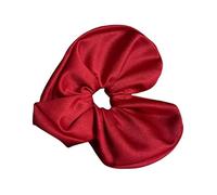 Banda de pelo satinada de gran tamaño con forma de corazón para un elegante soporte para cola de caballo y moños, coleteros de pelo para otoño e invierno