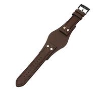 Banda de reloj de cuero genuina para fósil CH2592 CH2564 CH2565 CH2891CH3051 Muñeca de 22 mm Correa de bandeja para hombres con estilo de remaches (color: negro negro, tamaño: 22 mm)