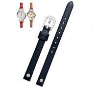 Banda de reloj de cuero genuino de moda para fósiles ES4340 ES4119 ES4000 3745 3861 4026 Correa de pulsera de pulsera de mujer 8 mm con tornillo (color: 10 mm de oro, tamaño: 8 mm)