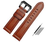 Banda de reloj de cuero para hombres, adecuado para Panerai Citizen Jeep Cadena de relojes de cuero italiano 22 mm de 24 mm de 26 mm Relojes