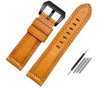 Banda de reloj de cuero para hombres, adecuado para Panerai Citizen Jeep Cadena de relojes de cuero italiano 22 mm de 24 mm de 26 mm Relojes