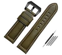 Banda de reloj de cuero para hombres, adecuado para Panerai Citizen Jeep Cadena de relojes de cuero italiano 22 mm de 24 mm de 26 mm Relojes