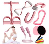 Banda De Resistencia con Pedal Y Asa - Cuerda Elástica De Tracción - Conjunto De Equipamiento Fitness Portátil para Yoga Entrenamiento De Fuerza Estiramientos Pilates Uso En Interior Y Exterior