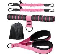 Banda De Resistencia De Pedal Con Mango - Dispositivo De Fitness Ajustable De 60 A 30 Libras | Bandas De Resistencia Para Mujeres Con Asa: Entrenamiento De Fuerza Versátil Para Gimnasio En Casa, Entre